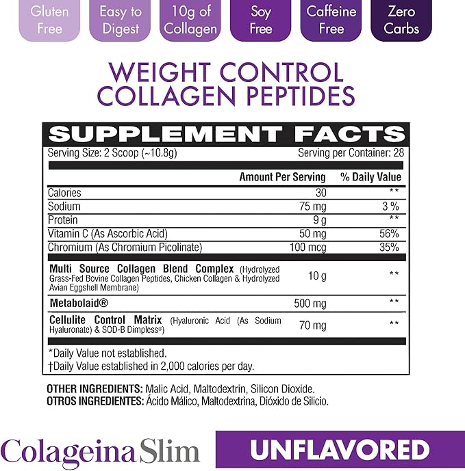 Colageina Slim Weight Control Multi-Collagen Peptides.