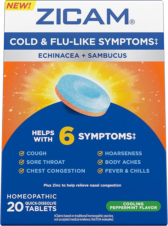 Zicam Cold & Flu 20 Tablets 25 Count