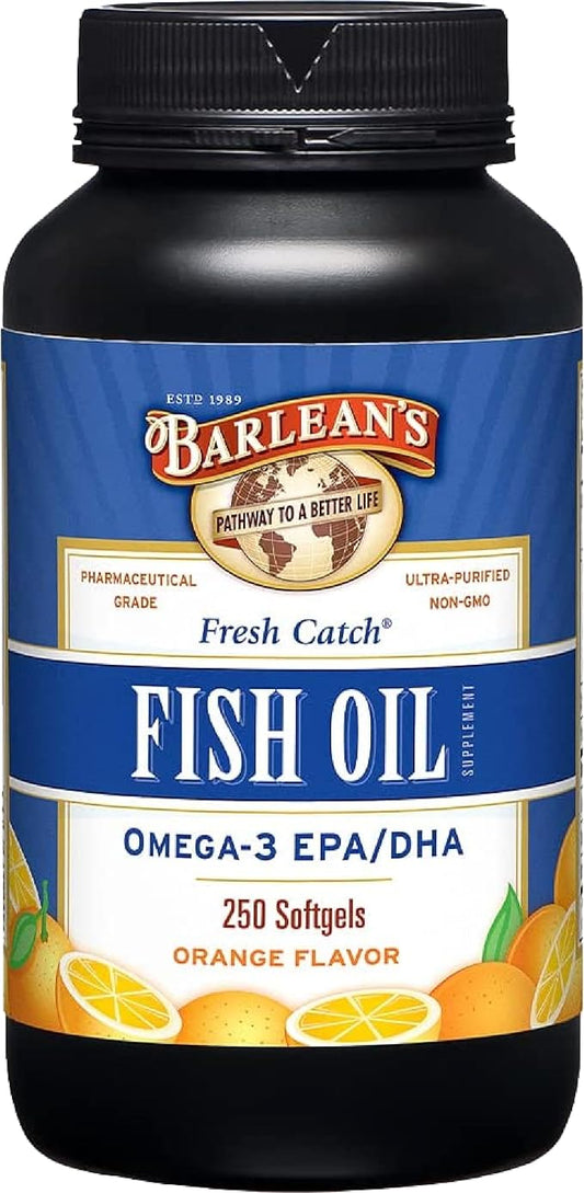 Barlean's Omega 3 Fish Oil Supplements, 600mg Fish 250 Count
