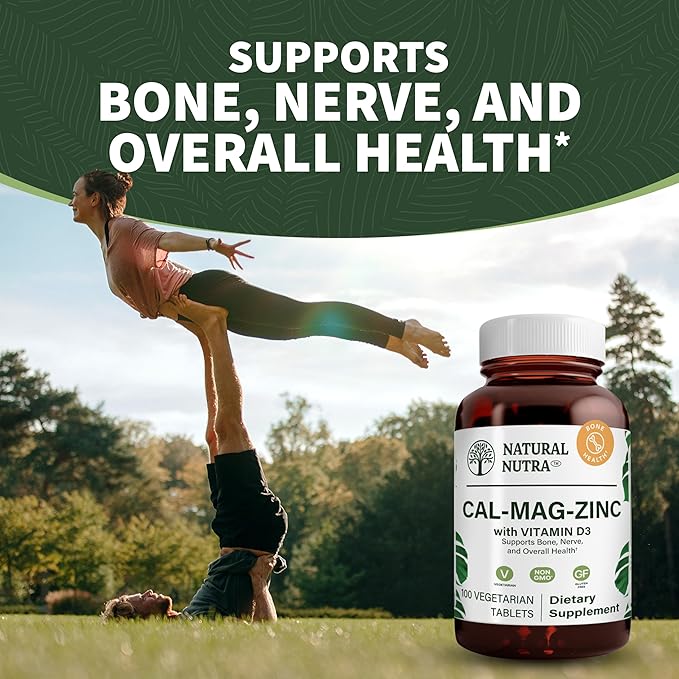 Natural Nutra Calcium Magnesium Zinc Supplement D3 for 100 Count 3)