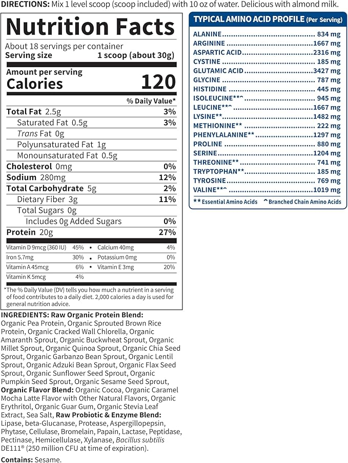 Garden of Life Vegan Protein Powder 20g Plant