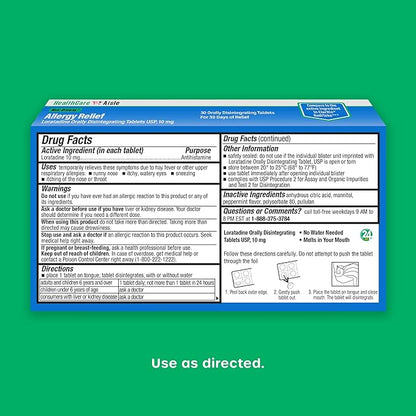 HealthCareAisle Allergy Relief 10 mg 30 Tablets 24-Hour Allergy