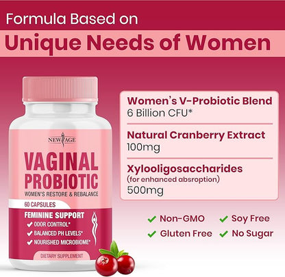 NEW AGE Vaginal Probiotics for Women 180 Capsules