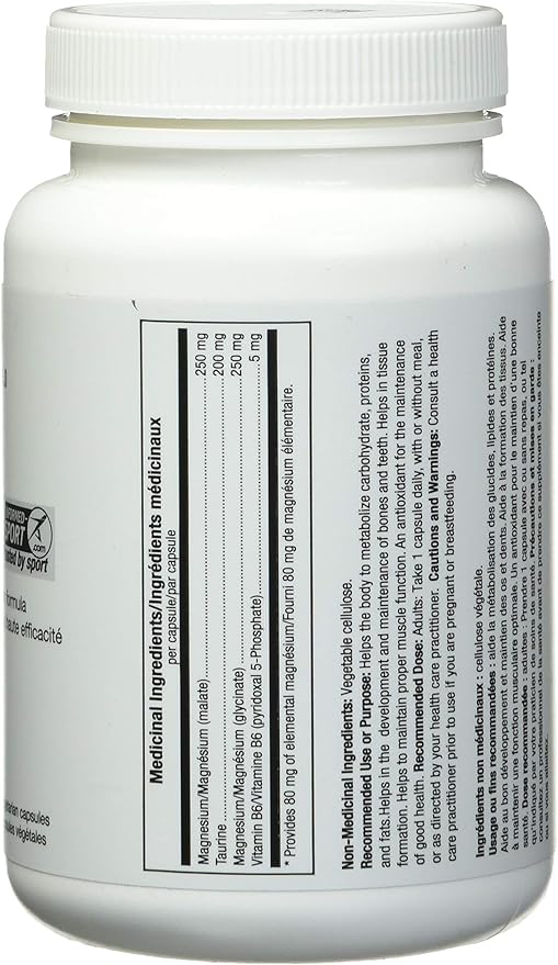 ATP LAB Ultra High Potency Magnesium 250mg, Magnesium 200mg, Magnesium 250mg, Vitamin B6 5mg 5mg - 90 Capsules