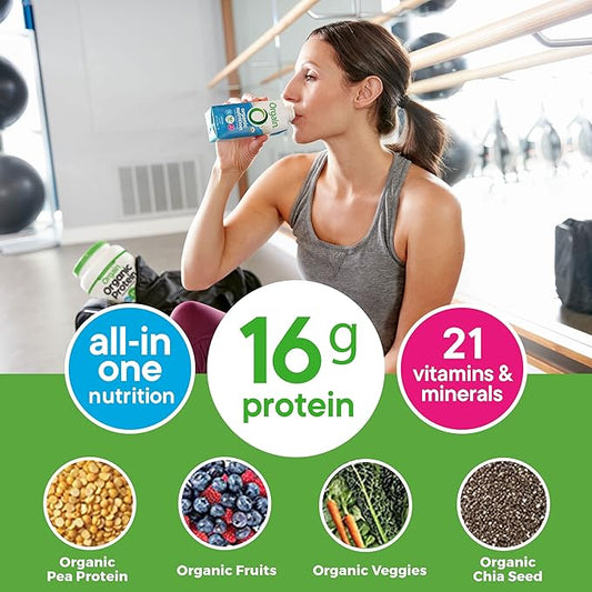 Orgain Organic Nutritional Vegan Protein Shake, 16g Plant 21 Vitamins 11 Fl 4)