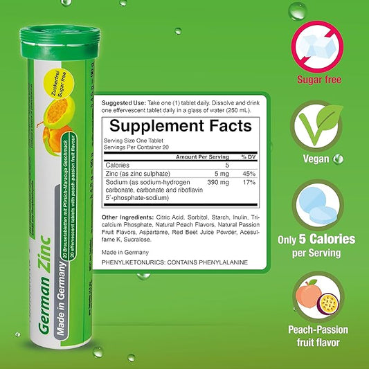 T&D German Zinc 5 mg 240 Vegan