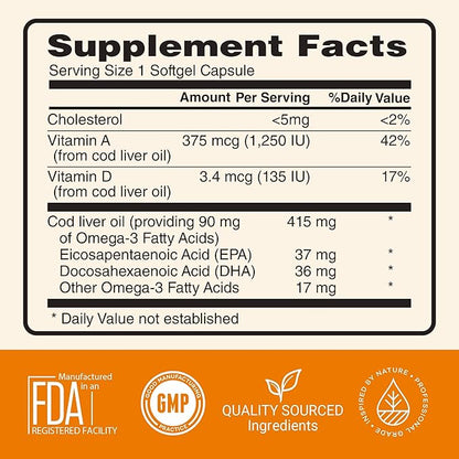 FIQ - Cod Liver IQ: Cod 3 Fatty 100 Capsules