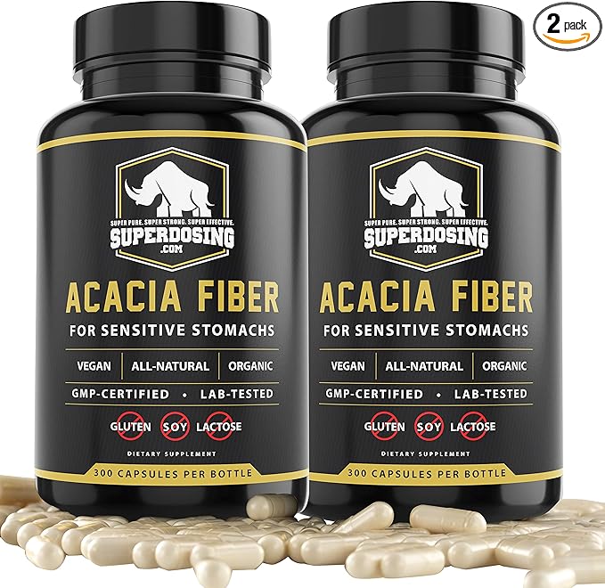 Fast Acting, Organic Acacia Senegal Fiber 600pk. Natural