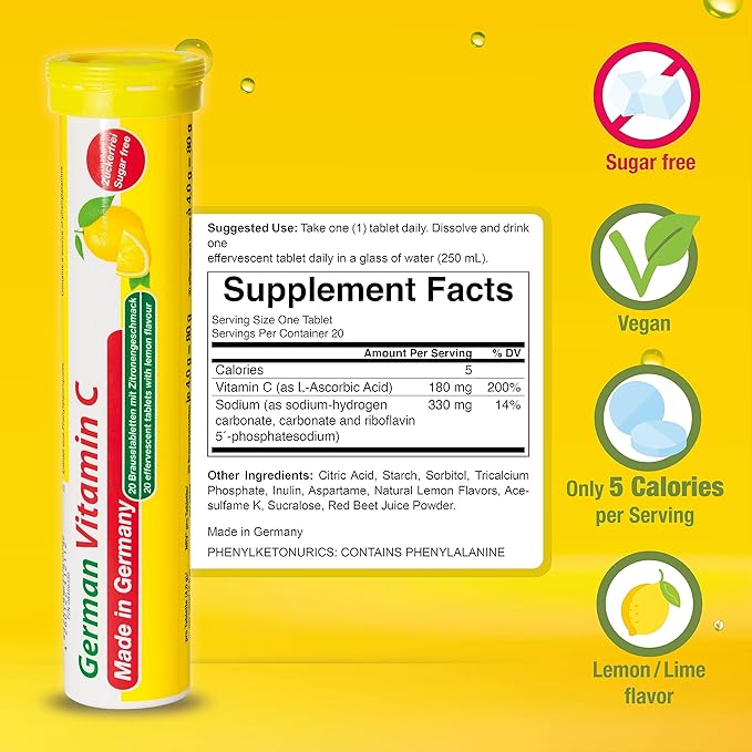 T&D German Vitamin C 180 mg 240 Vegan