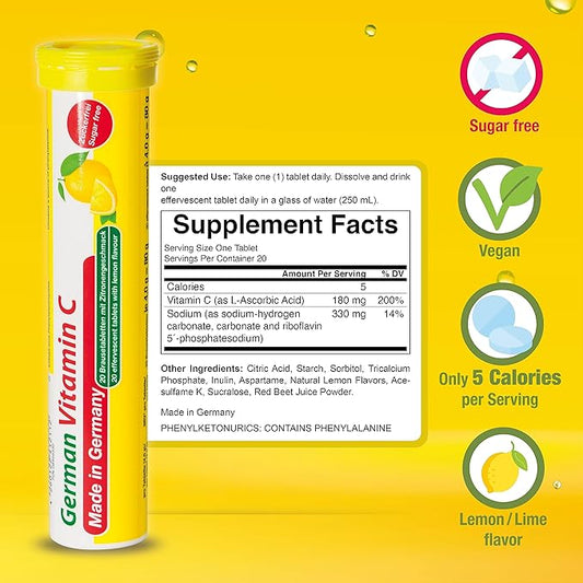 T&D German Vitamin C 180 mg 240 Vegan