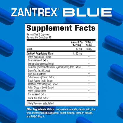 Zantrex Blue - Weight Loss Supplement Pills - Weight Loss Pills - Weightloss Pills - Dietary Supplements for Weight Loss - Lose Weight Supplement - Energy and Weight Loss Pills - 84 Count