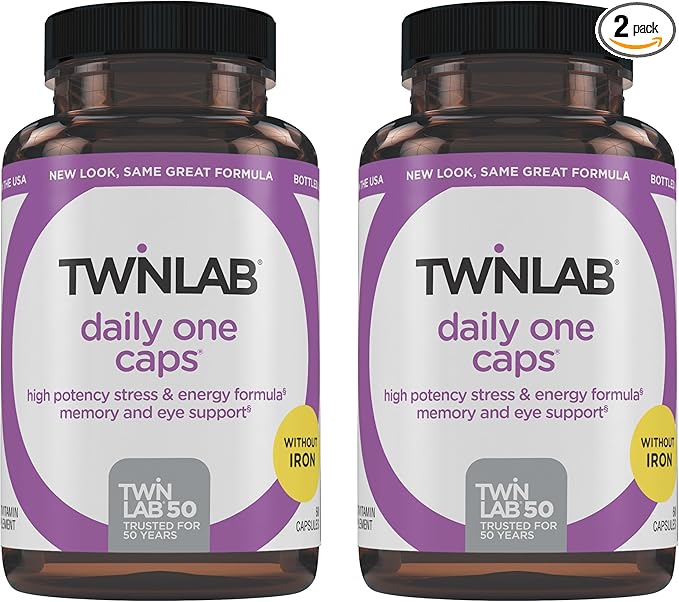 Twinlab Daily One Caps without Iron 60 Capsules 2 Pack