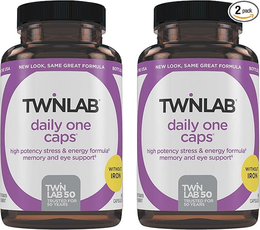 Twinlab Daily One Caps without Iron 60 Capsules 2 Pack