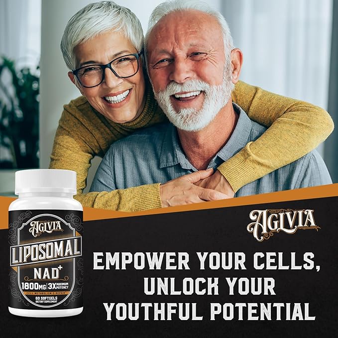 1800 MG Liposomal NAD Supplement, NAD+ Supplement Similar to Nicotinamide Riboside, 98% Pure NAD Plus Supplement for Energy Booster & Cellular Repair for Men & Women, Non-GMO, 120 Softgels
