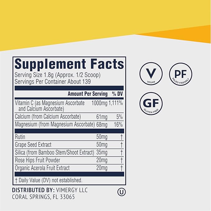 Vimergy Micro-C Immune Power TM *- 250g– 139 139 servings 1000mg/serving –