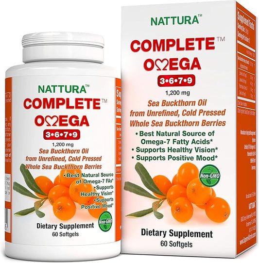 Complete Omega 3-6-7-9, Pure Sea Buckthorn 1 Bottle 60 Capsules