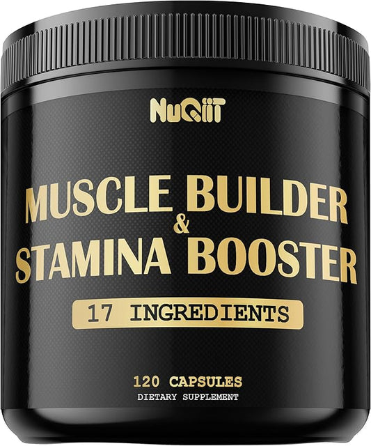 Muscle Builder Supplement with Creatine Monohydrate 500mg Tongkat 3000mg & 120 Capsules 2-Month Supply