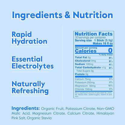 Nectar Sugar Free Electrolytes Powder - Organic Fruit No Sugar or Calories - Hydration Powder for Dehydration Relief and Rapid Rehydration - Keto and Paleo (Watermelon 40 Serving Tub)