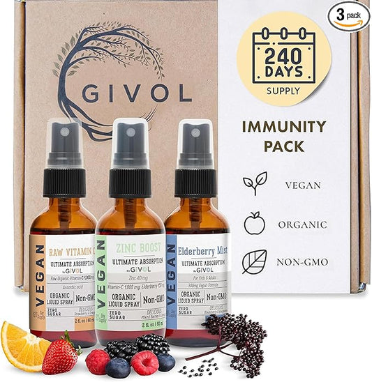 Immunity Pack Liquid Vitamins (Pack of 3) Sambucus 240 Days