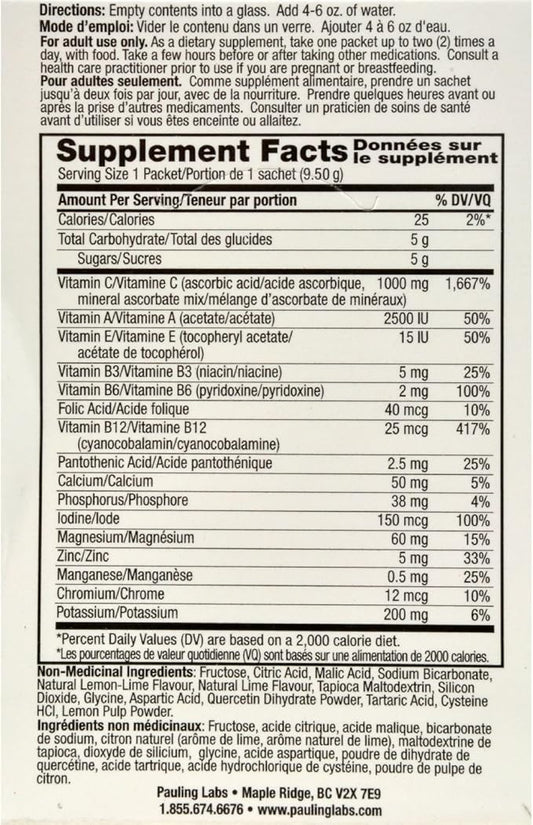 Ener-C Vitamin Drink Mix, Lemon Lime, 1000 Mg, 30 Count