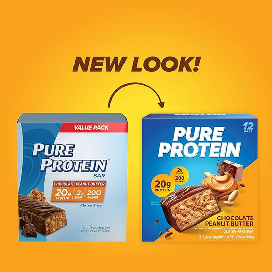 Pure Protein Bars, High Protein, Nutritious 1.76oz, 12 12 Count