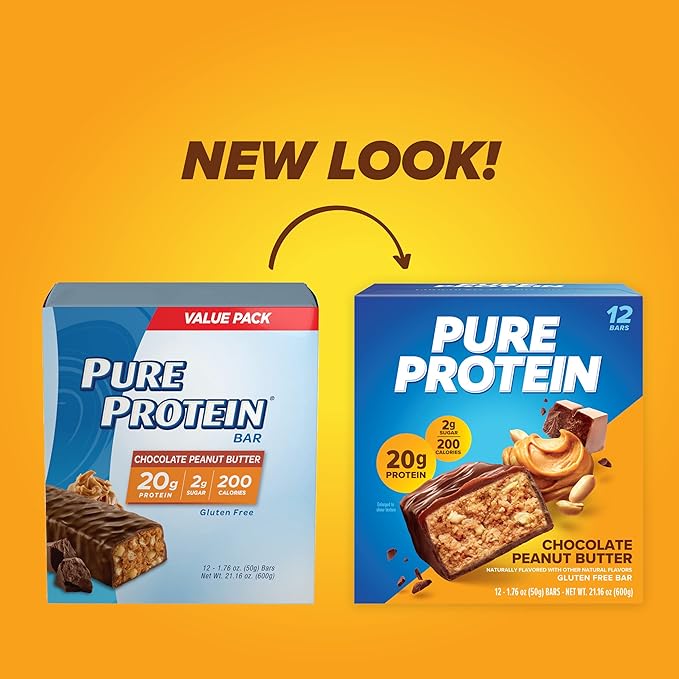 Pure Protein Bars, High Protein, Nutritious 12 Count 12 Count
