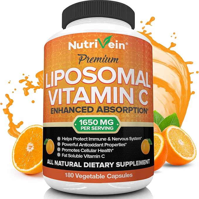 Nutrivein Liposomal Vitamin C 1650mg 180 Capsules