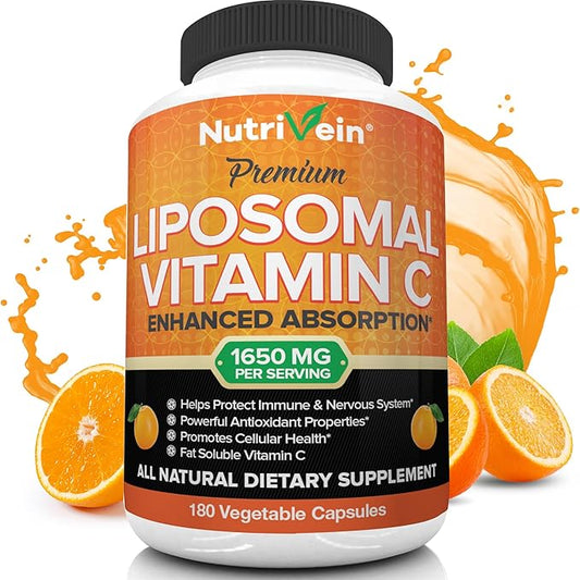 Nutrivein Liposomal Vitamin C 1650mg 180 Capsules