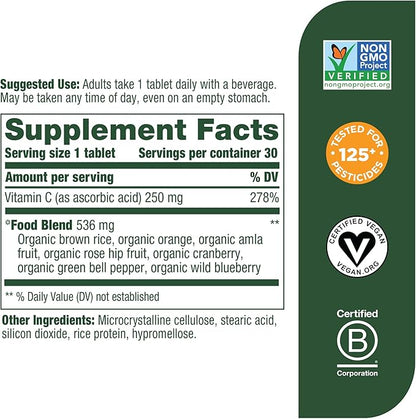 MegaFood Complex C 250 mg, 30 Tablets, 30 Servings
