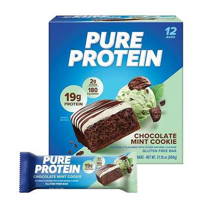 Pure Protein Bars Bundle with Chocolate (19g Protein, 12 Count) (20g Protein, 12 Count)