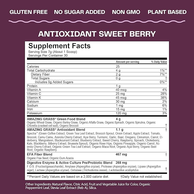 Amazing Grass Greens Superfood Antioxidant: Greens 100 Servings