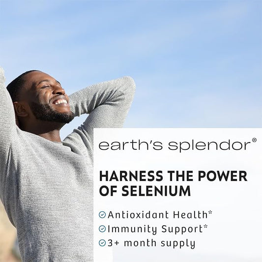Earth's Splendor Selenium 200 mcg Dietary (100 Tablets, 3+ Month