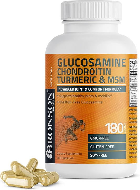 Bronson Glucosamine Chondroitin Turmeric & MSM 180 Capsules