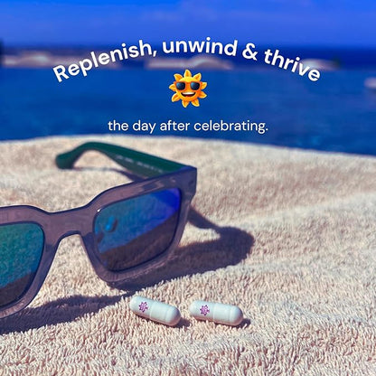 purple tree Next Day, Post-Celebration Wellness - Take Tomorrow | Replenish & Feel Your Best | Ashwagandha, Ginger, Peppermint, Milk Thistle, Electrolytes, Vitamins, 90 Pills