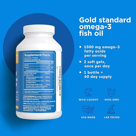 Triglyceride Omega 3 Fish Oil 3 Supplement 3 Fatty 180