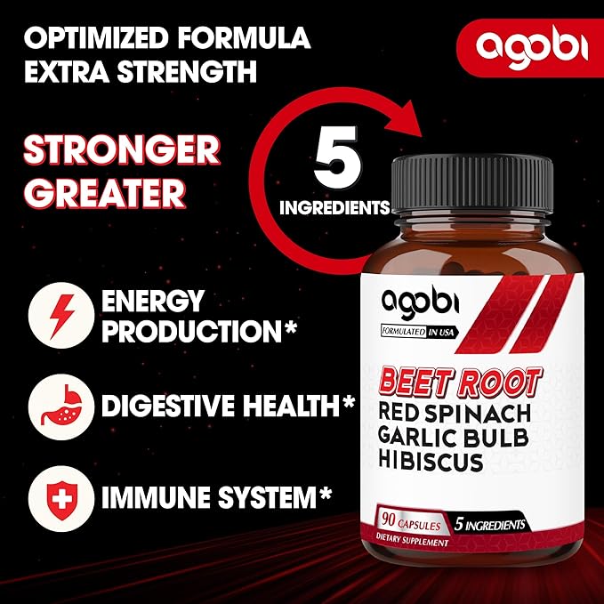 agobi 5in1 Beet Root Capsules 12100mg 90 Vegan