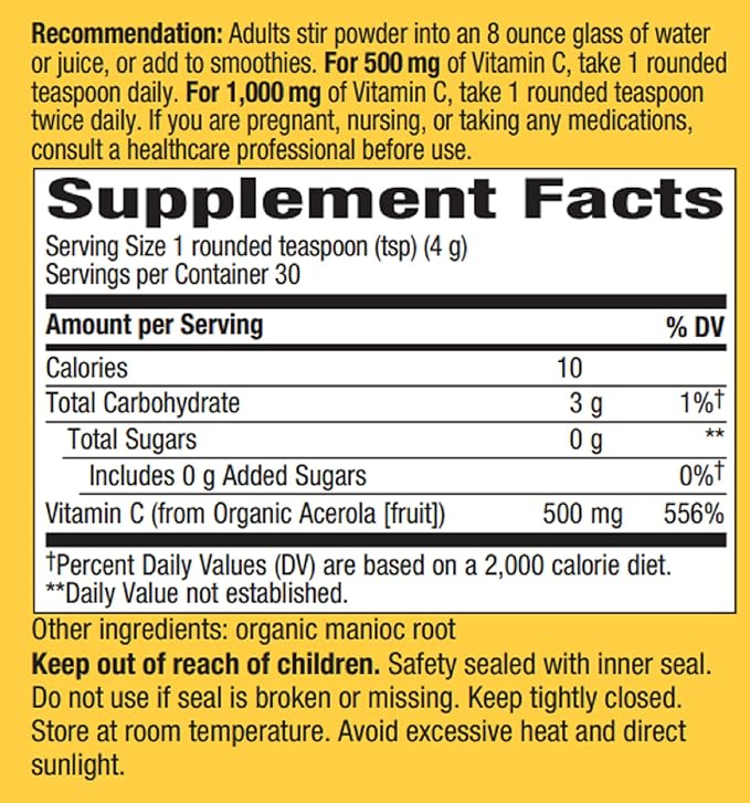Nature's Way Alive! Vitamin C Powder 4.23 oz.