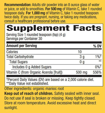 Nature's Way Alive! Vitamin C Powder 4.23 oz.