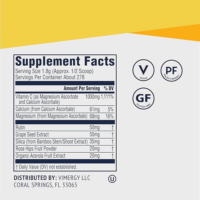 Vimergy Micro-C Immune Power TM * 500g – 278 servings 1000mg/serving –