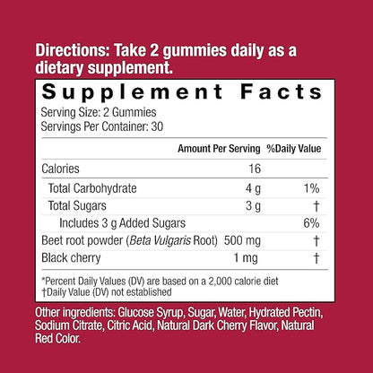 COUNTRY FARMS Bountiful Beets Gummies, Circulation Superfood, Promotes Energy and Endurance, Nitric Oxide Booster, 60 Servings, White, 120 Count, 2 Pack