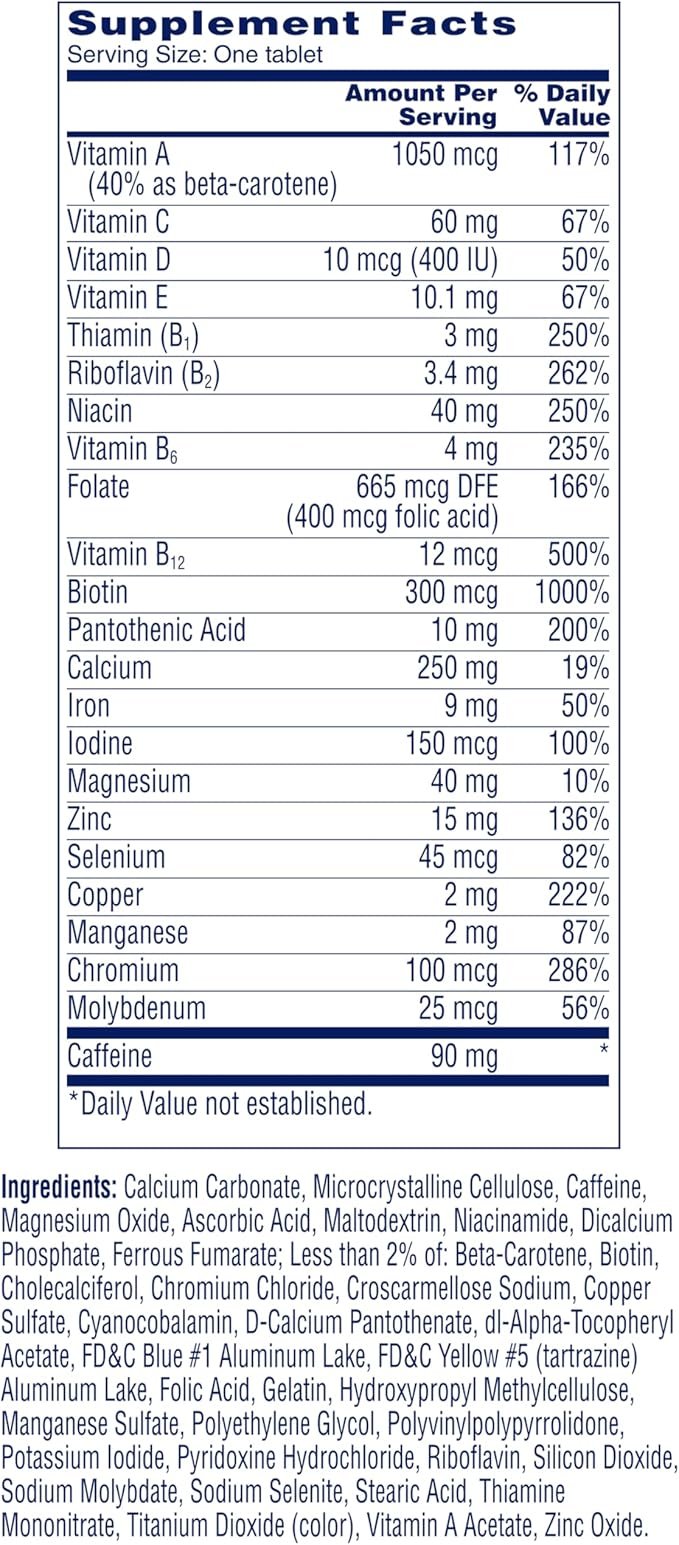 One A Day Energy Multivitamin B6, B12 B12 & 50 Tablets