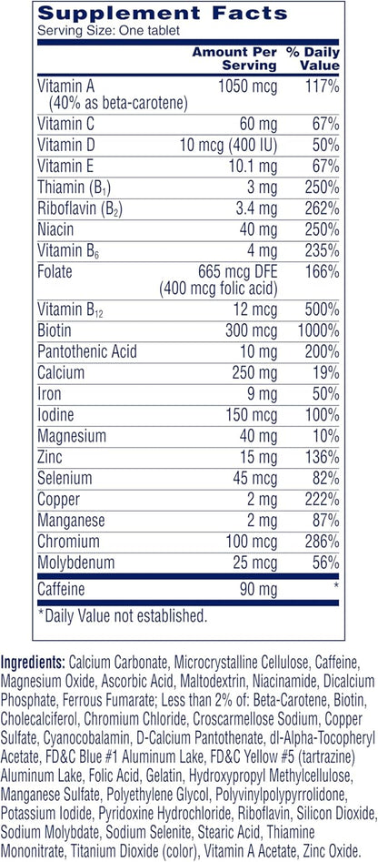 One A Day Energy Multivitamin B6, B12 B12 & 50 Tablets
