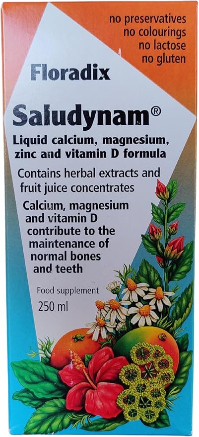 Floradix Saludynam Liquid Calcium/ Magnesium/ Zinc 250ml by