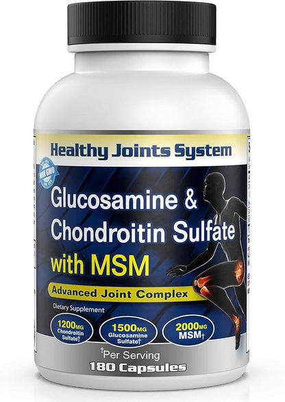 Glucosamine Chondroitin Sulfate with MSM Capsules 180 Count