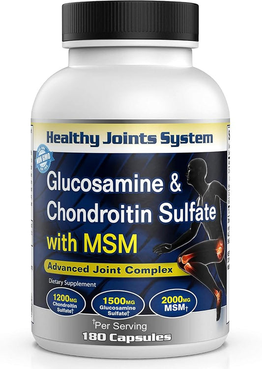 Glucosamine Chondroitin Sulfate with MSM Capsules 180 Count