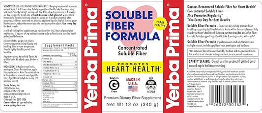 Yerba Prima Soluble Fiber Formula Powder, 12 Ounce