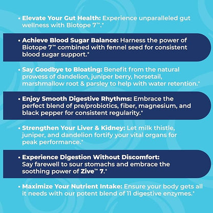 Digestive & Gut Health Support Supplement 60 Capsules 7 in 1 Probiotic