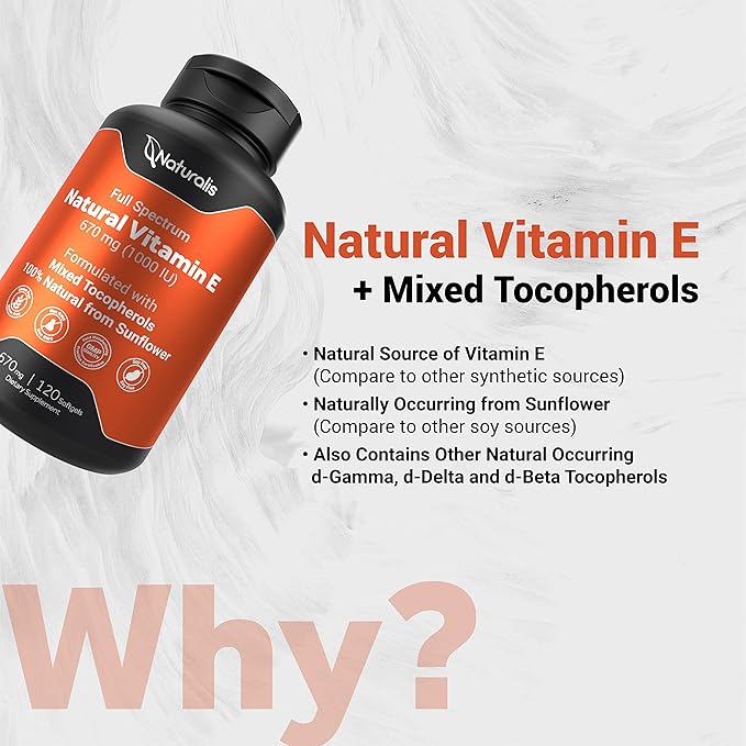 Naturalis Sunflower Vitamin E 670mg (1000 120 Softgels