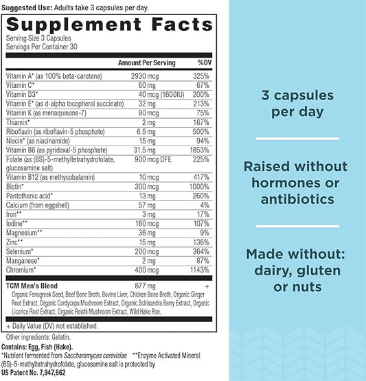 Ancient Nutrition Multivitamin for Men, Multi B12, Zinc, 90 Ct