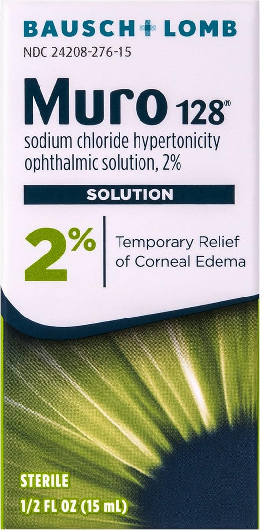 Muro 128 Eye Drops, Temporary Relief 2% Solution, 0.5 Fl